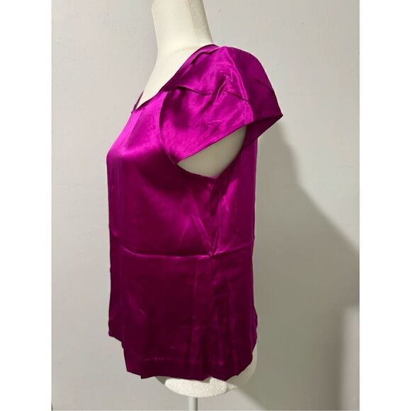 Theory shiny cap sleeve blouse M - Picture 2 of 4